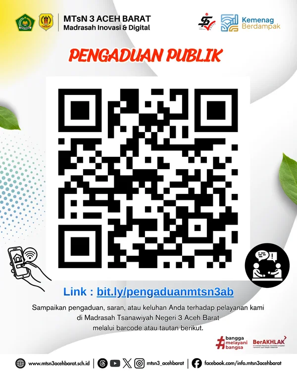 QR Code Pengaduan MTsN 3 Aceh Barat